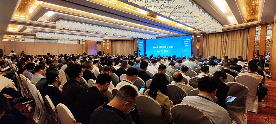 中央電中派張汪明老師參加農(nóng)村職業(yè)教育和成人教育示范縣建設(shè)工作推進會